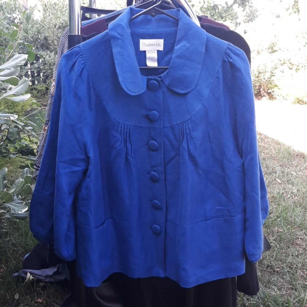 Chadwicks Blue Blazer Button-down size 12